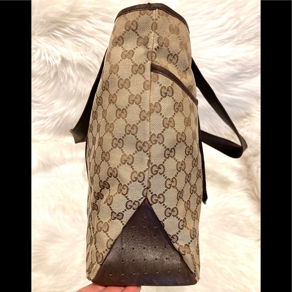 Authentic Gucci GG Monogram Logo Shoulder Bag Tote #6.8v. Good condition - Picture 4 of 15